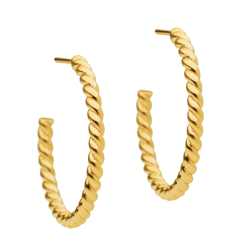9CT DONNA HOOP EARRINGS (LG)