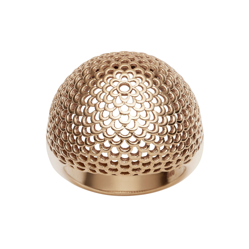 9CT ROSE GOLD GAUDI RING
