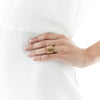9CT GOLD MATRIX RING