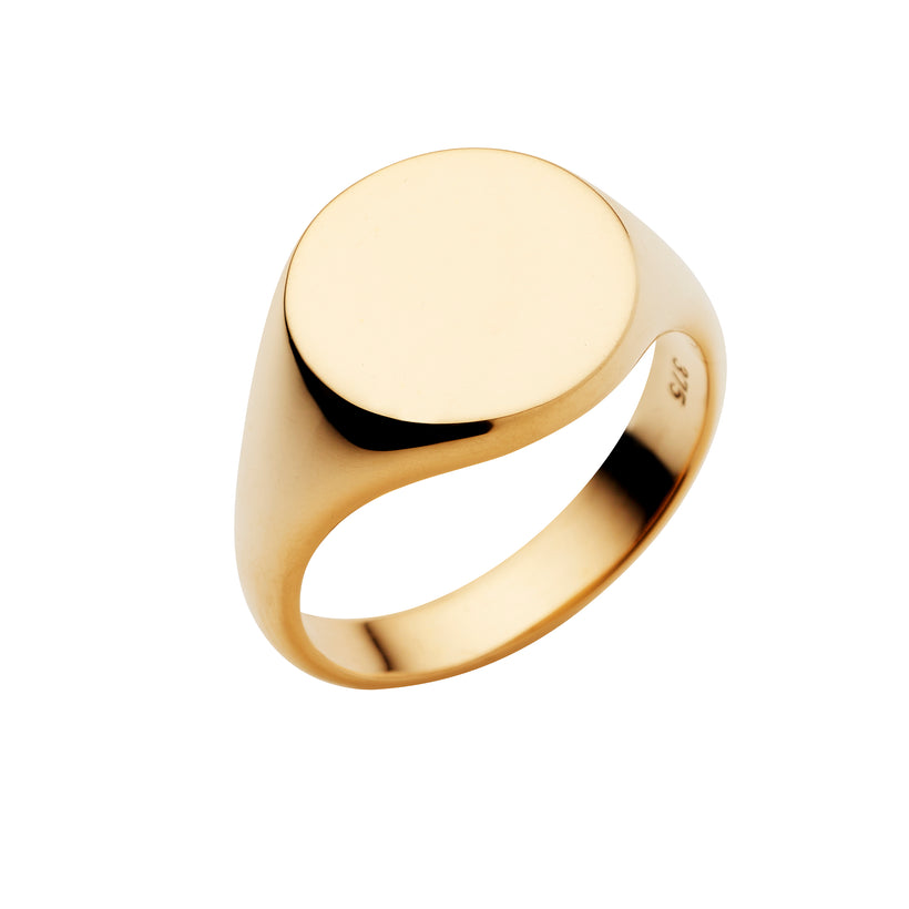 9CT YELLOW GOLD SIGNET RING