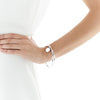 STERLING SILVER CRESCENT BANGLE (WITH TAG)