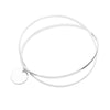 STERLING SILVER CRESCENT BANGLE (WITH TAG)