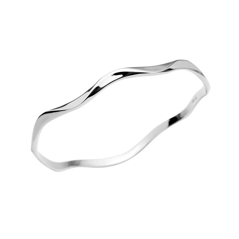 STERLING SILVER NAMOI BANGLE (60MM DIAMETER)