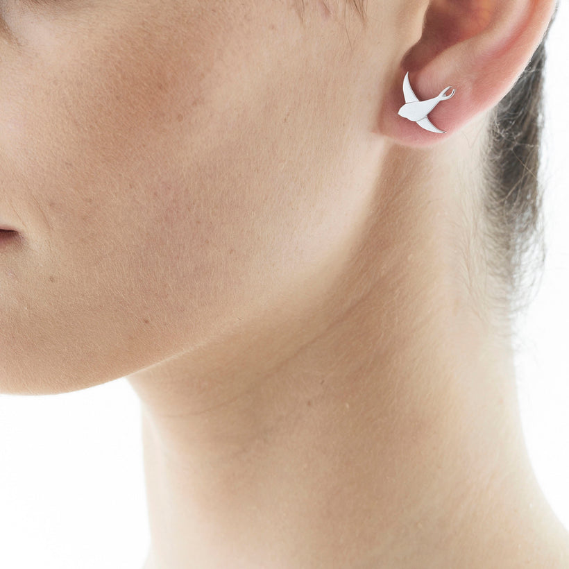 STERLING SILVER BLUEBIRD EARRINGS