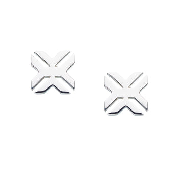 STERLING SILVER MATRIX STUD EARRINGS