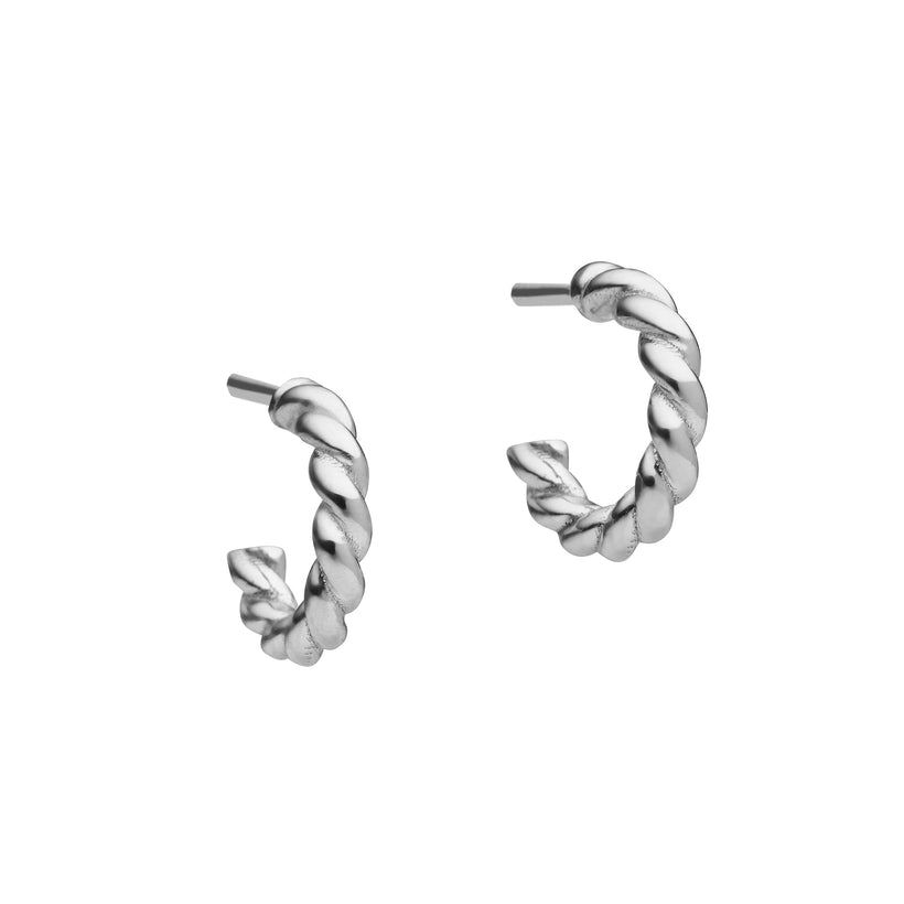 STERLING SILVER DONNA HOOP EARRINGS (SM)