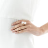 9CT DOUBLE PEARL RING