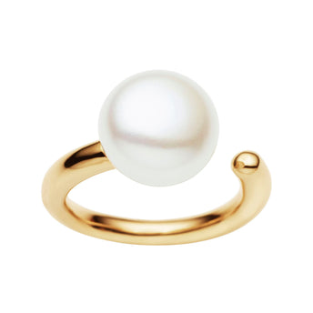 9CT PEARL CARLY RING