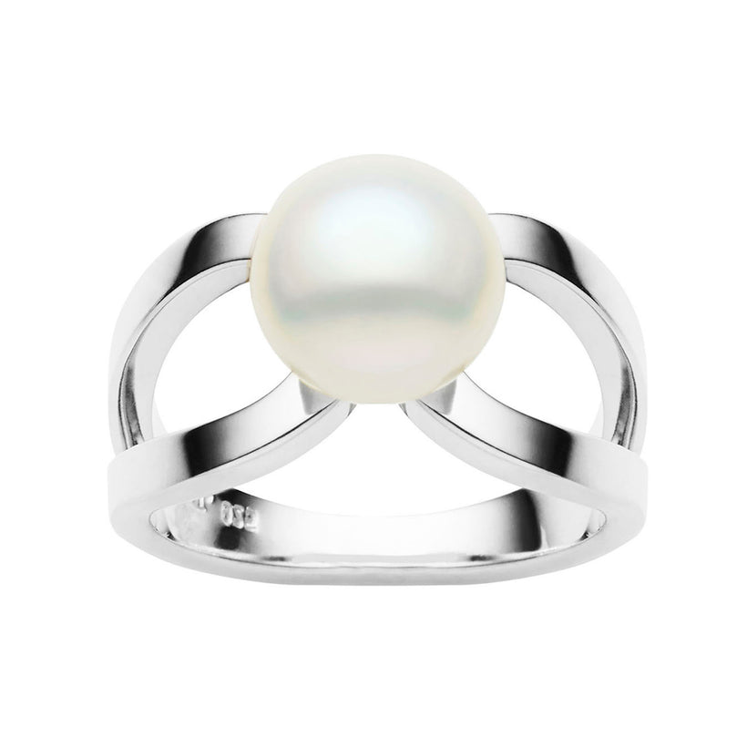 STERLING SILVER PEARL CALLAS RING