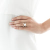 STERLING SILVER PEARL CALLAS RING