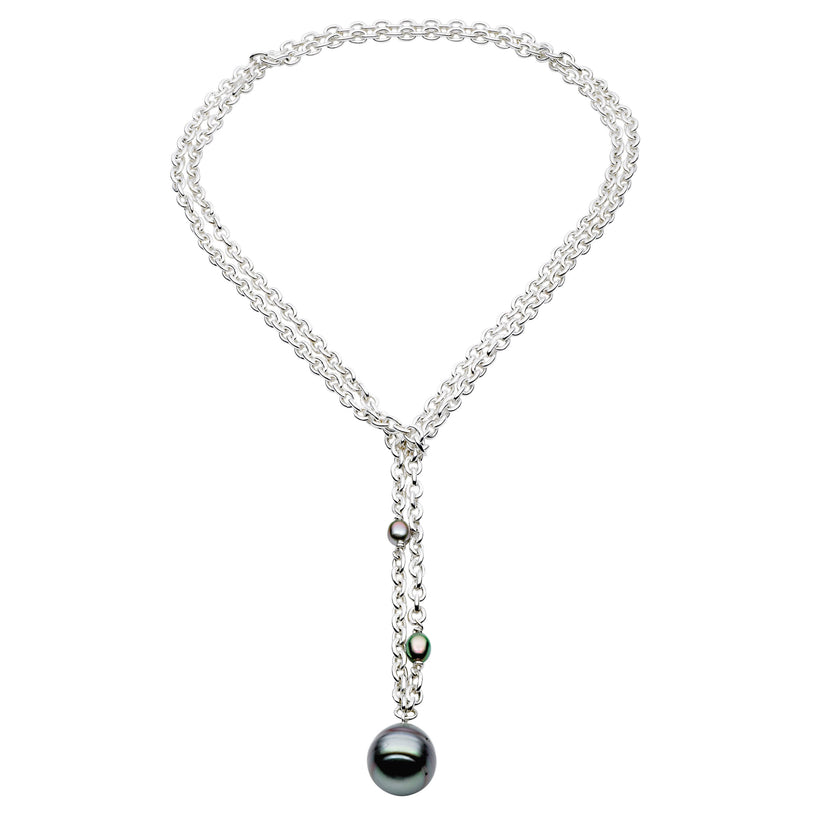 STG SILVER TAHITIAN PEARL AND PEARL BRONTE BOLA