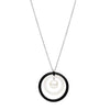 18CT SOUTH SEA PEARL, ONYX & MOTHER OF PEARL PERISSA PENDANT
