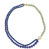 9CT SOUTH SEA PEARL, JADE & TANZANITE ELTON NECKLACE