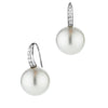 18CT SOUTH SEA PEARL & DIAMOND HEIDI HOOK EARRINGS