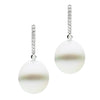 18CT SOUTH SEA PEARL & DIAMOND BIANCA EARRINGS