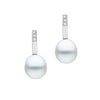 18CT WHITE GOLD SOUTH SEA PEARL & DIAMOND JUNO EARRINGS