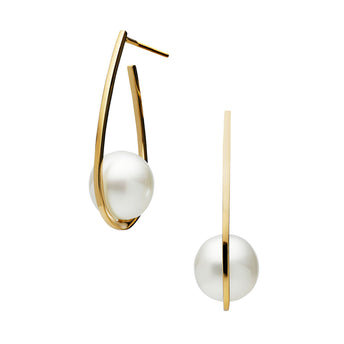 18CT GOLD SOUTH SEA PEARL LEENA EARRINGS