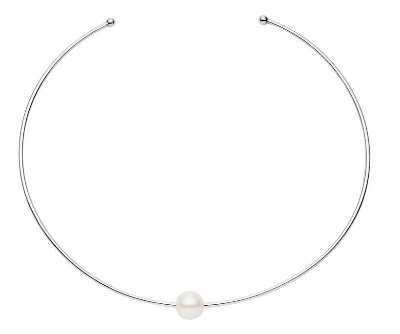 STERLING SILVER PEARL SALINA CHOKER