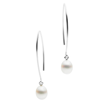 STERLING SILVER PEARL GENOVA EARRINGS