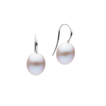 STERLING SILVER PEARL FIXED HOOK EARRINGS