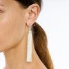 STG SILVER PEARL GATSBY (7.5CM) TASSEL EARRINGS