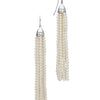 STG SILVER PEARL GATSBY (7.5CM) TASSEL EARRINGS