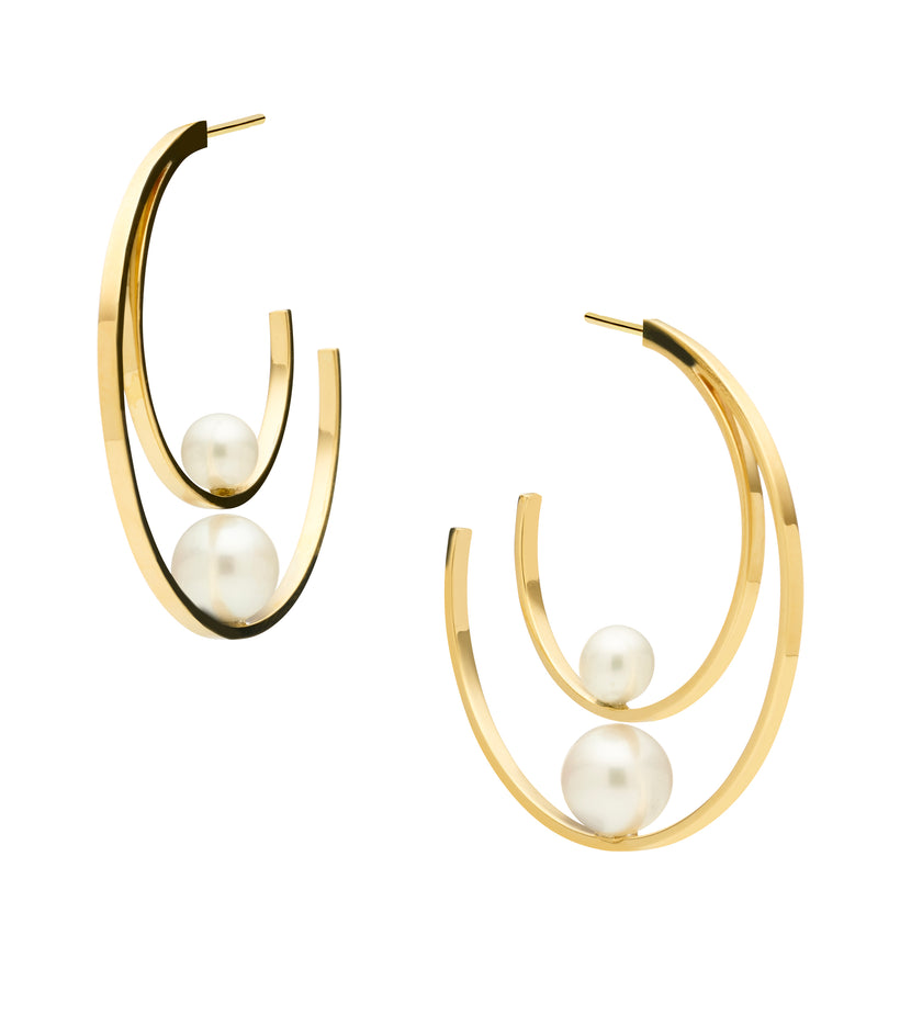 9CT PEARL CORFU EARRINGS