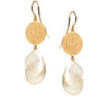 9CT BAROQUE PEARL MEDICI EARRINGS