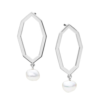 STERLING SILVER PEARL BRINDABELLA EARRINGS