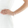 STERLING SILVER, PEARL & MOONSTONE TIN-CUP BRACELET