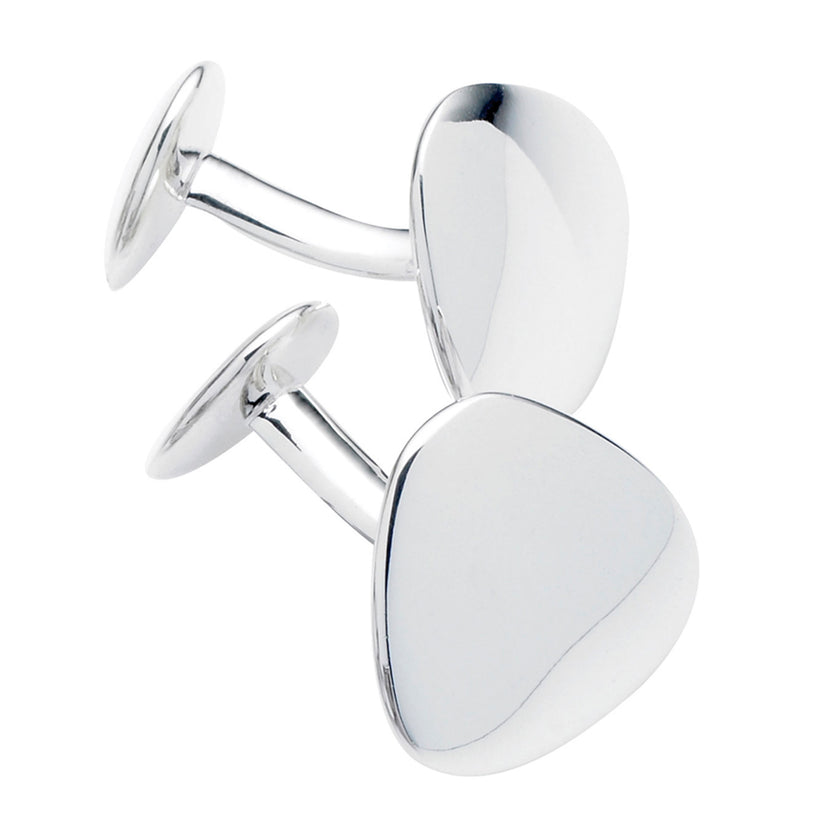 STERLING SILVER TRIANGLE CUFFLINKS
