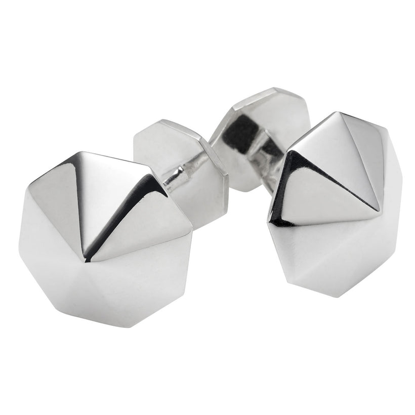 STERLING SILVER PYRAMIDE CUFFLINKS