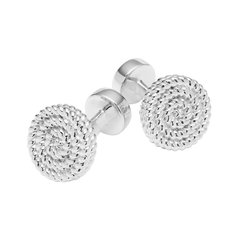 STERLING SILVER ZENITH ROPE CUFFLINKS