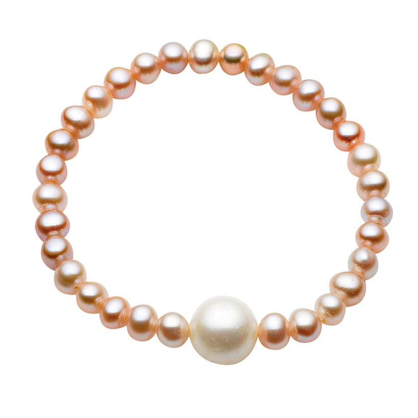 PINK & WHITE PEARL ANNIE BABY BRACELET
