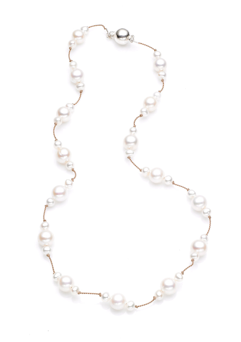 Tin cup sales pearl necklace