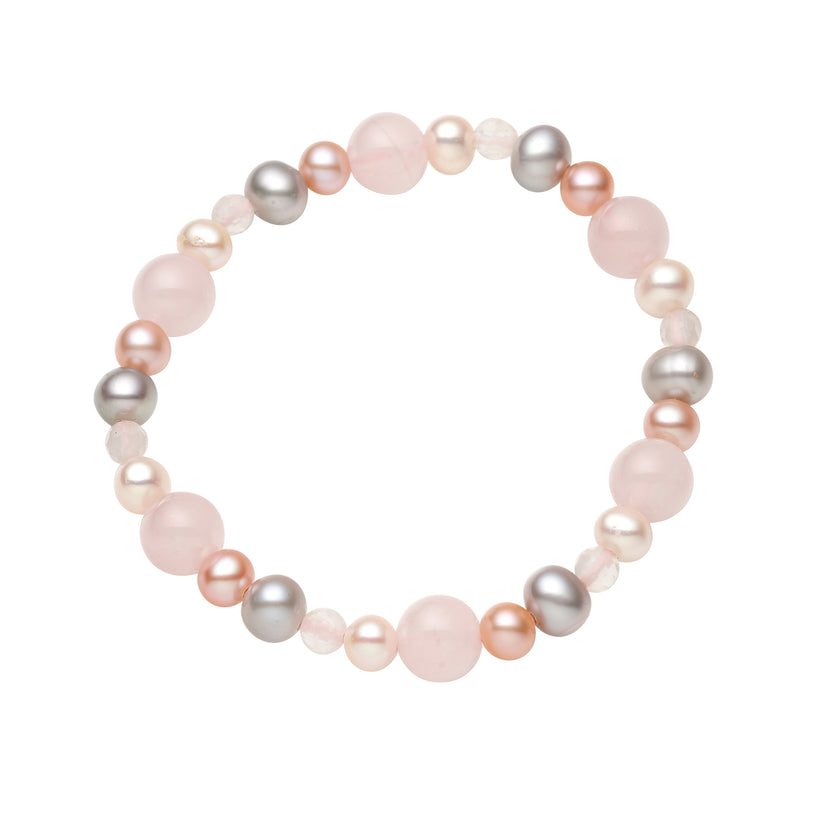 PEARL & ROSE QUARTZ EVA BABY BRACELET