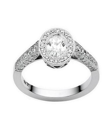 18CT OVAL CUT DIAMOND MAYFAIR RING