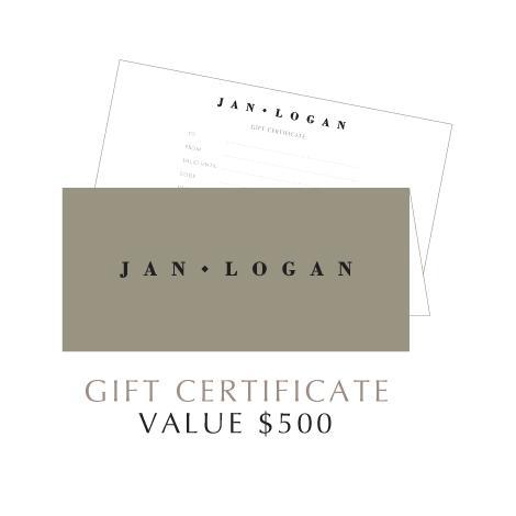 JAN LOGAN $500 GIFT CERTIFICATE
