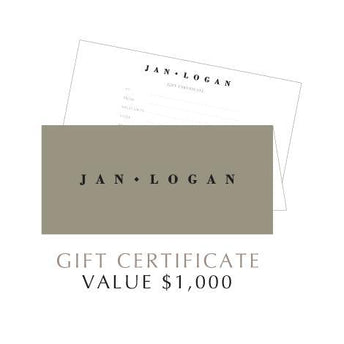JAN LOGAN $1000 GIFT CERTIFICATE