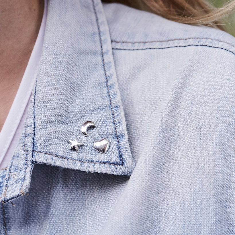 STG SILVER HEART PIN
