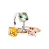 18CT GREEN AMETHYST & DIAMOND BONNARD RING