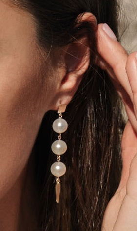 9CT NIELSEN PEARL DROP EARRINGS