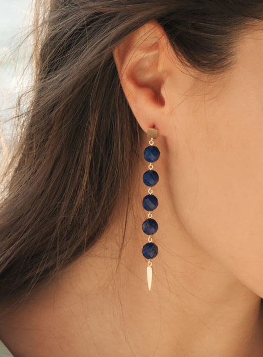 Lapis drop earrings on sale