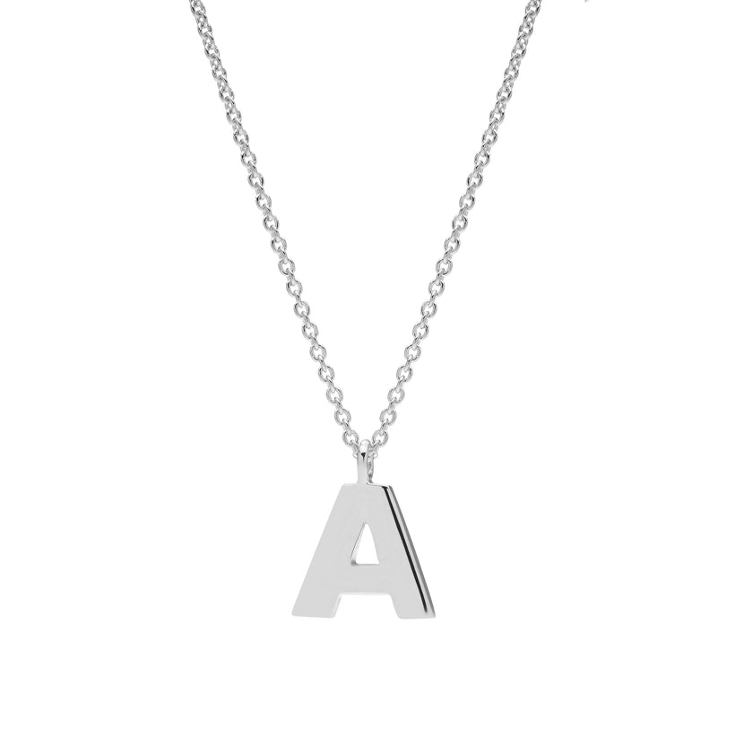 STERLING SILVER 'A' AMATE PENDANT