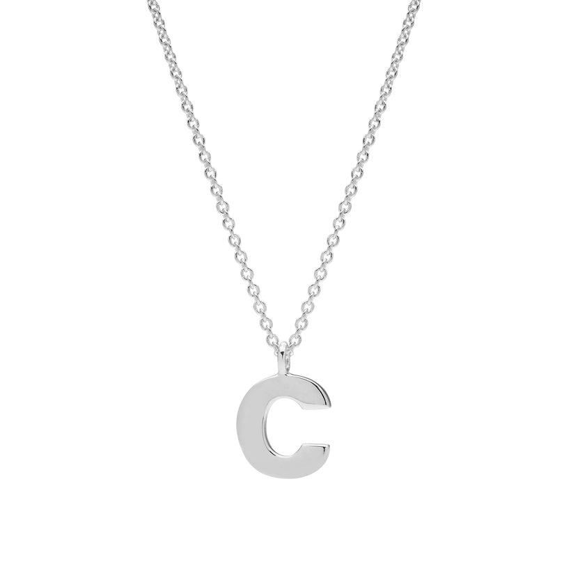 STERLING SILVER 'C' AMATE PENDANT