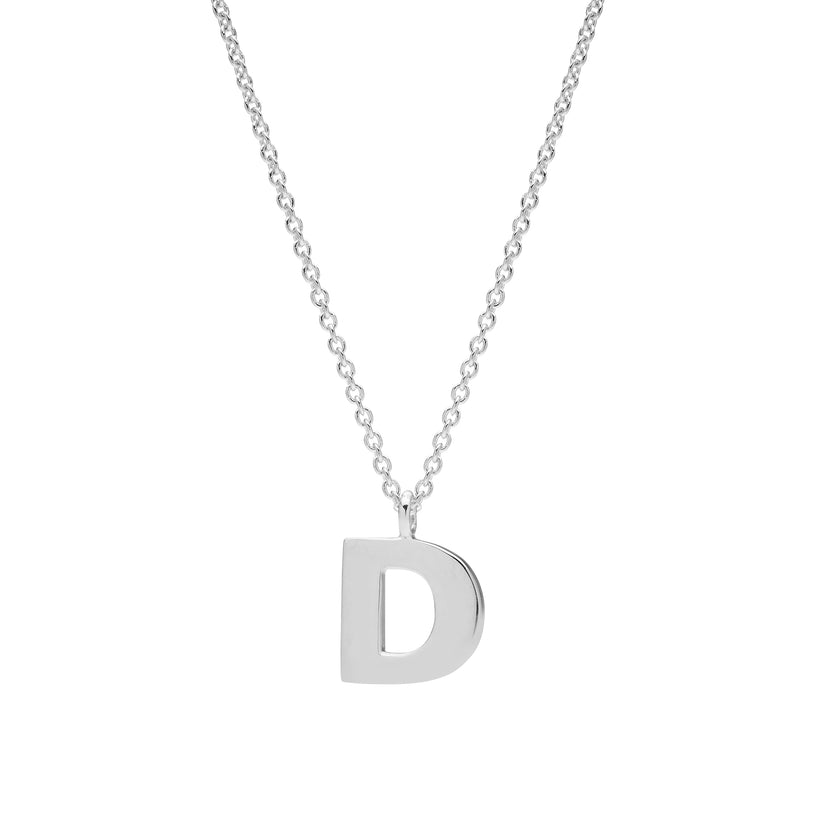 STERLING SILVER 'D' AMATE PENDANT