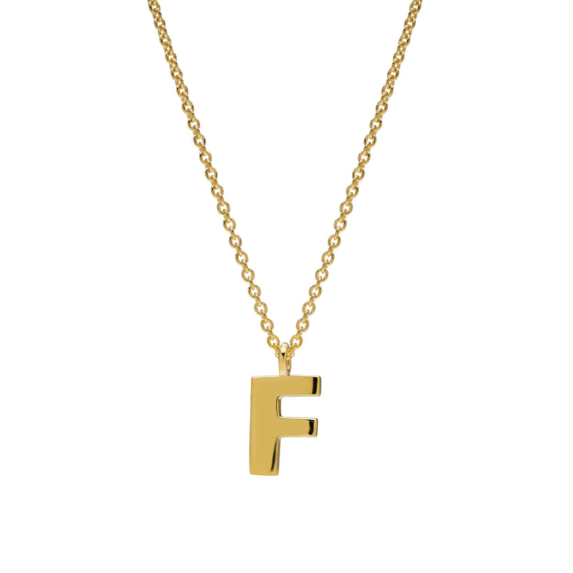 9CT 'F' AMATE PENDANT