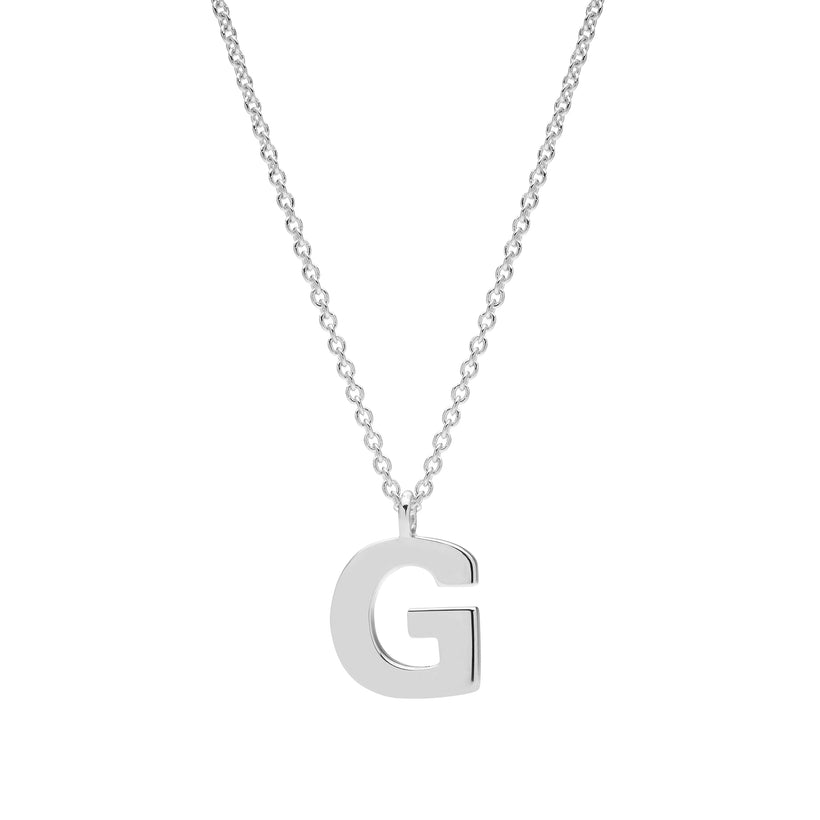 STERLING SILVER 'G' AMATE PENDANT