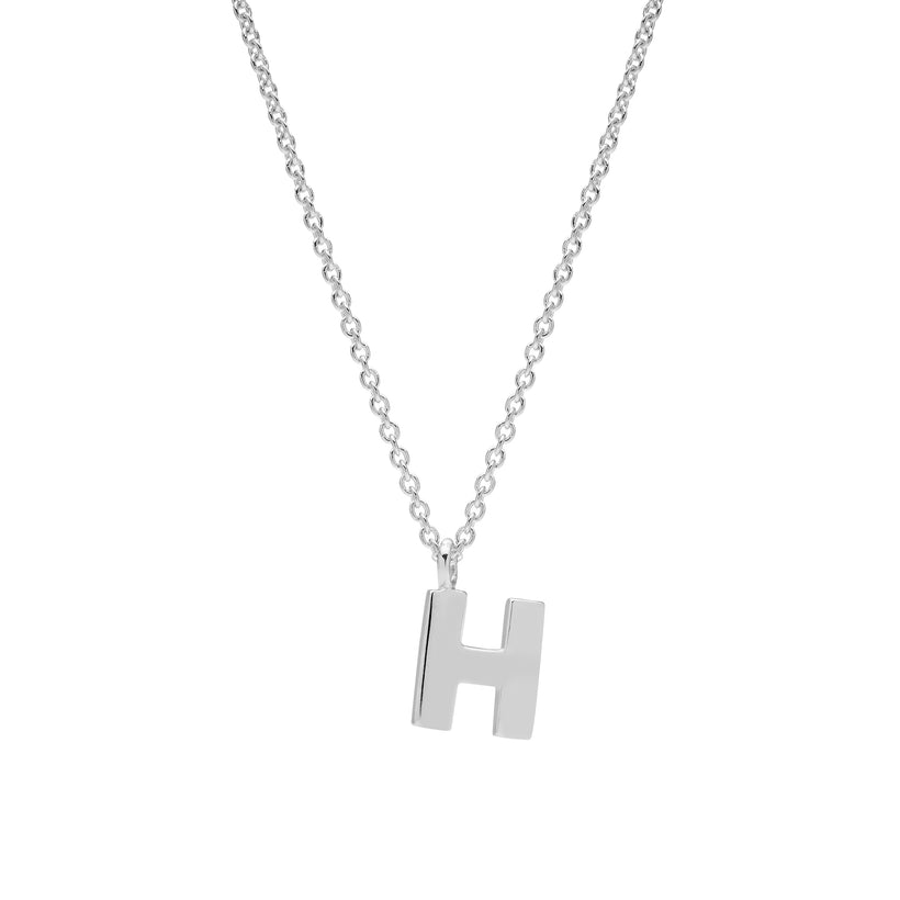 STERLING SILVER 'H' AMATE PENDANT