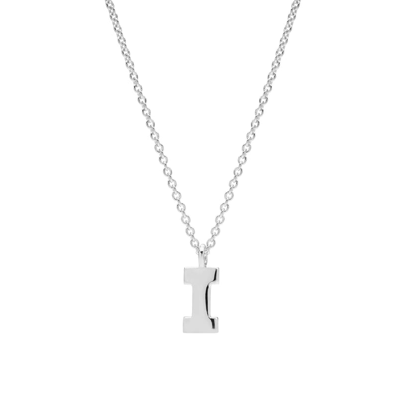 STERLING SILVER 'I' AMATE PENDANT